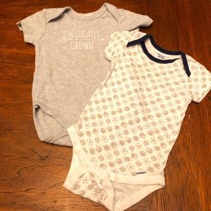 Boys 3-6 month short sleeve onesies